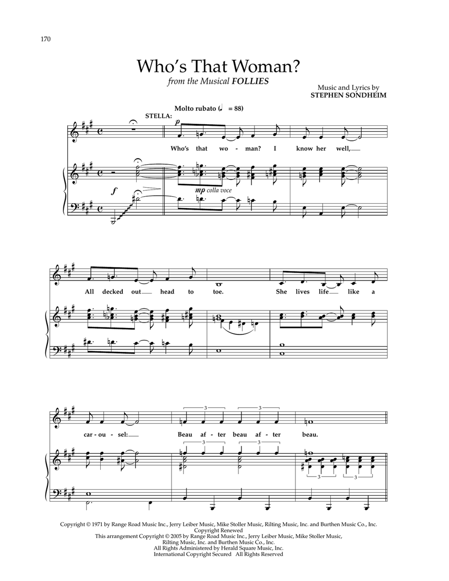 Who's That Woman? (from Follies) Voice scores gallery preview page 1