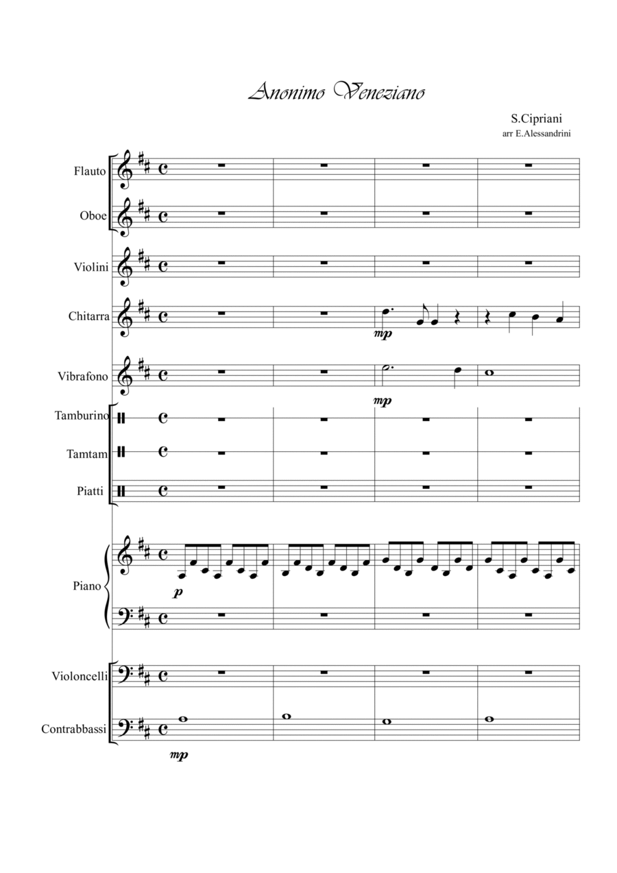 Anonimo Veneziano Large Ensemble scores gallery preview page 1