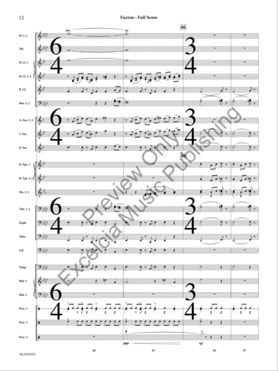 Fuzion (Score) Concert Band scores gallery preview page 13