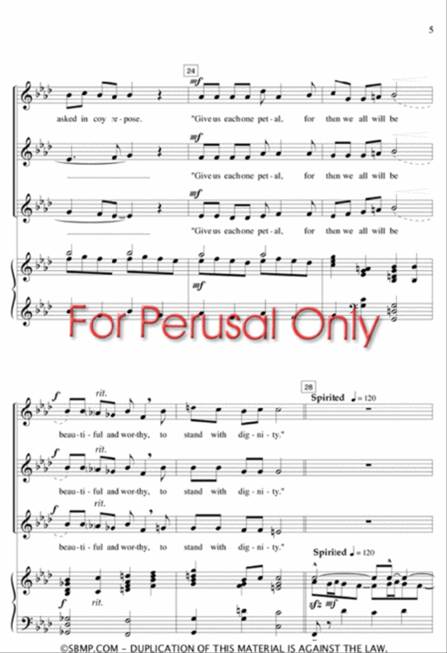 And Nature Smiled - SSA Octavo SSA scores gallery preview page 5