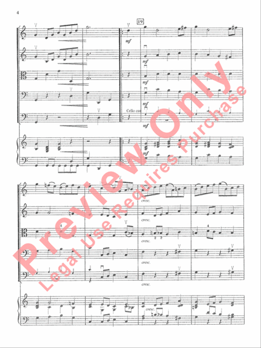 Bach Suite for String Orchestra String Orchestra scores gallery preview page 5