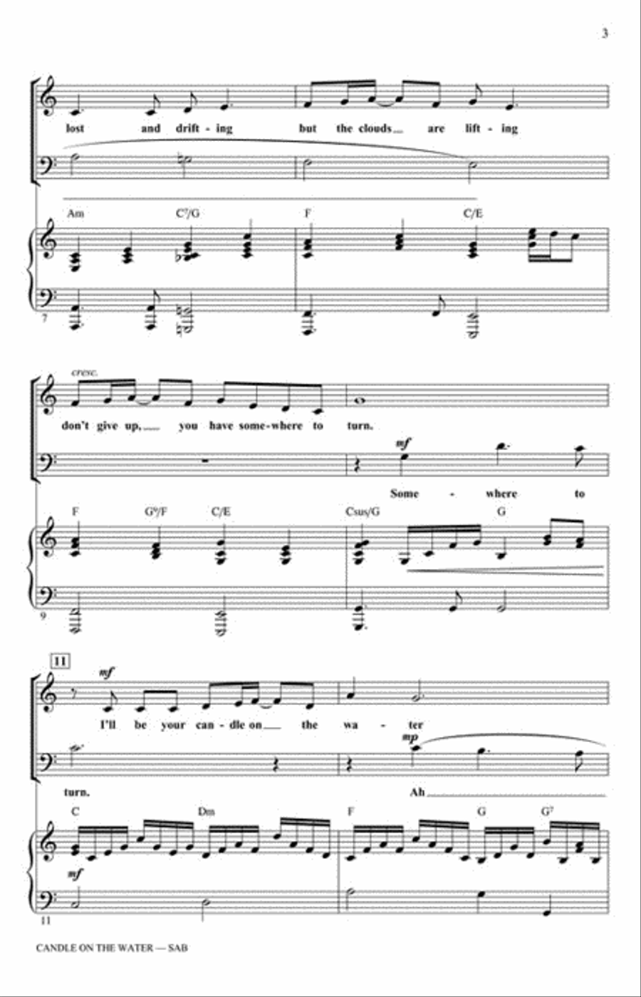 Candle on the Water Candle on the Water 3-Part scores gallery preview page 3