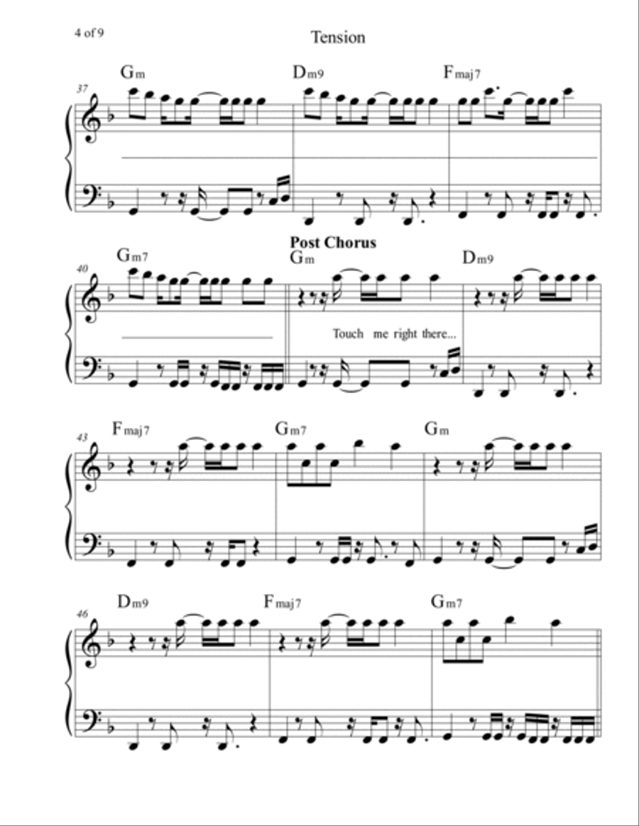 Tension Piano Solo scores gallery preview page 4