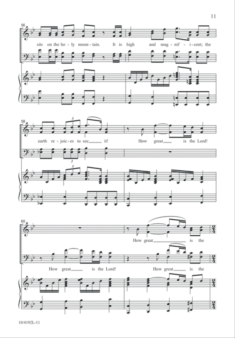 How Great Is the Lord 4-Part scores gallery preview page 11