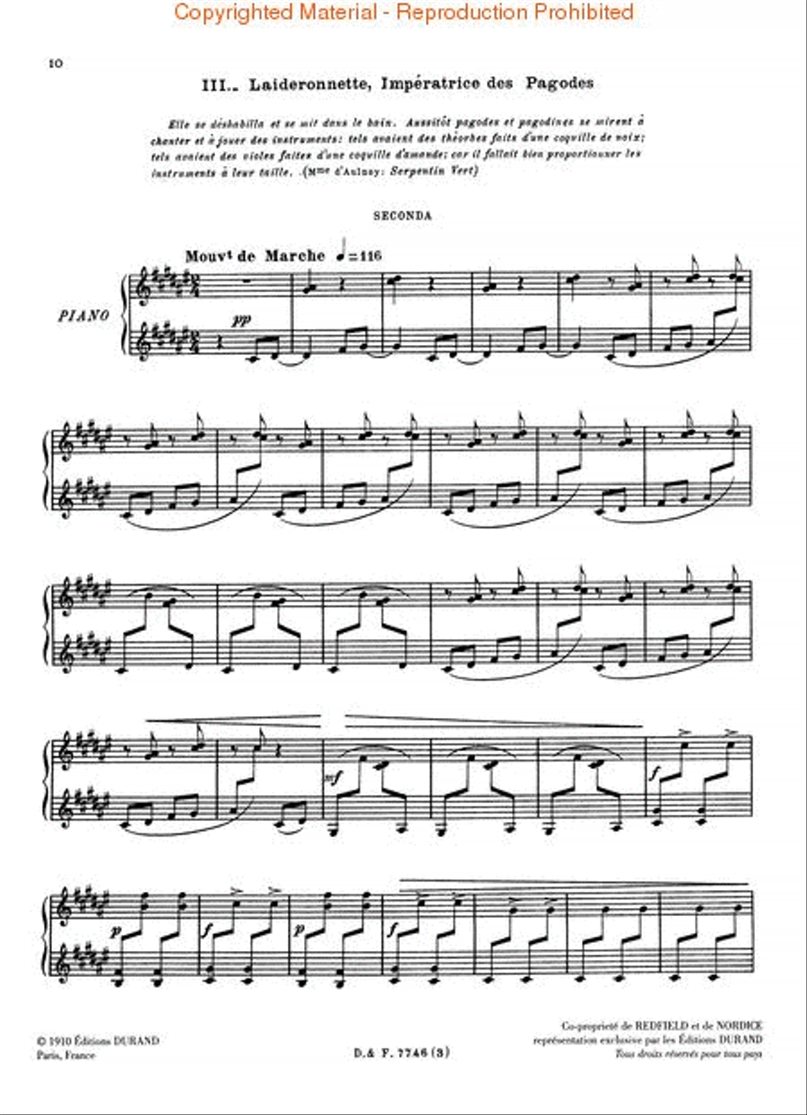 Ma Mère L'oye – 5 Pièces Enfantines 1 Piano, 4-Hands scores gallery preview page 3