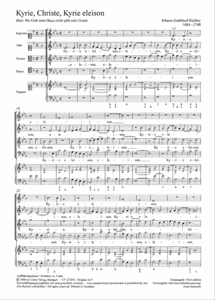 Kyrie, Christ, Kyrie eleison 4-Part scores gallery preview page 1