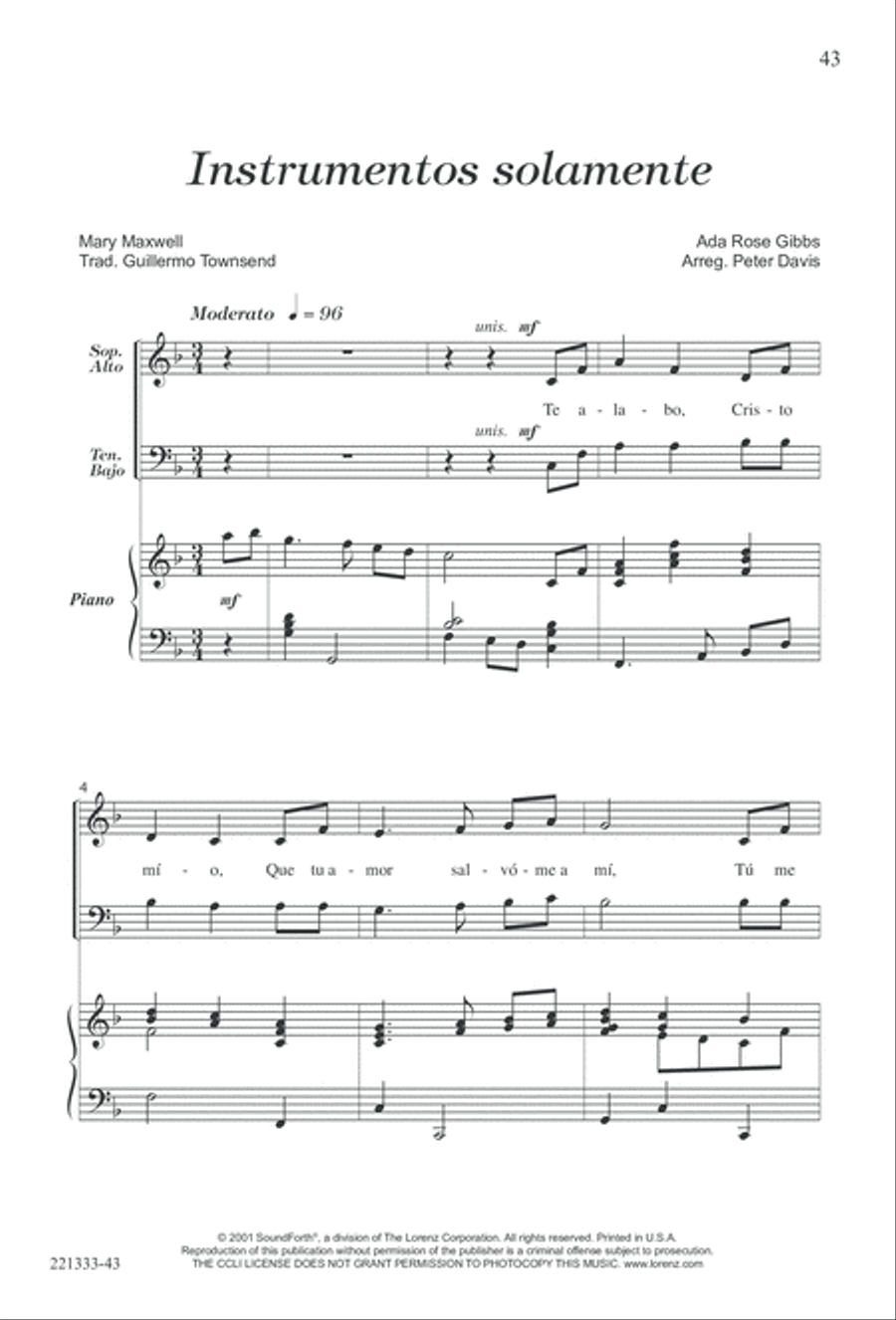 Siervos de Jesus Siervos de Jesus 4-Part scores gallery preview page 47