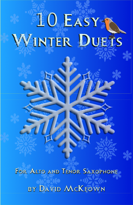 Book cover for 10 Easy Winter Duets for Alto and Tenor Saxophone