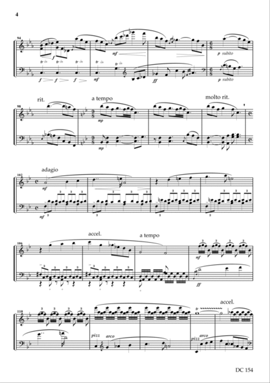 Slovak Rhapsody for violin and violoncello String Duet scores gallery preview page 4
