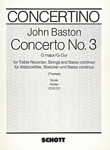Concerto No. 3 G Major