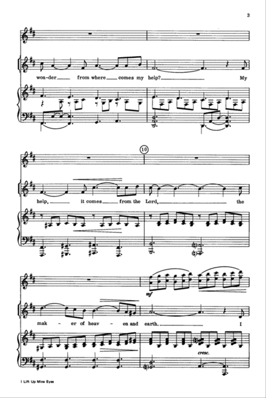 I Lift Up Mine Eyes 4-Part scores gallery preview page 3