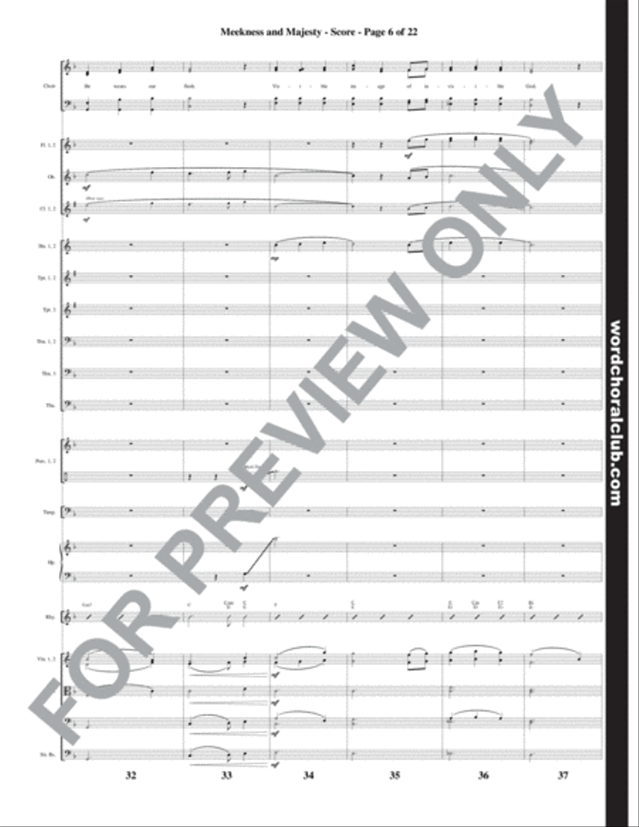 Meekness and Majesty - Orchestration Choir scores gallery preview page 7