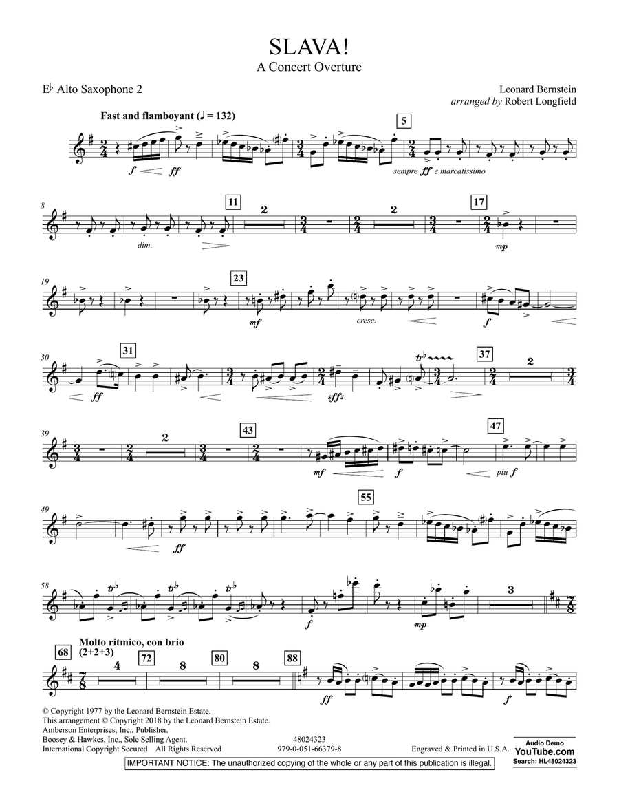 Slava! - Eb Alto Saxophone 2