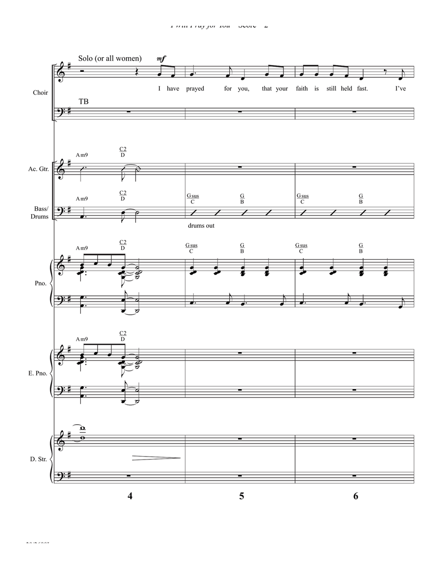 I Will Pray for You - Rhythm Score and Parts (Digital Download) Rhythm Section scores gallery preview page 4