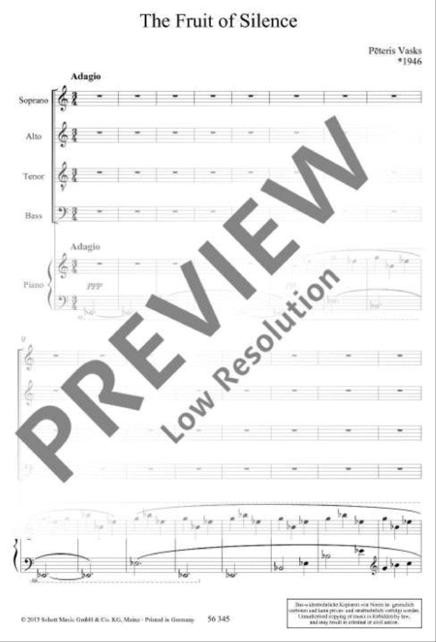 The Fruit of Silence Mixed Choir scores gallery preview page 6