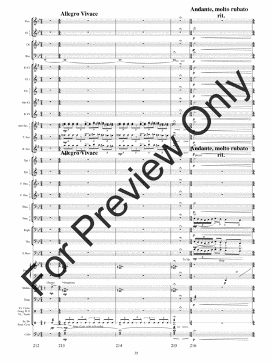 Festival Variations Concert Band scores gallery preview page 38