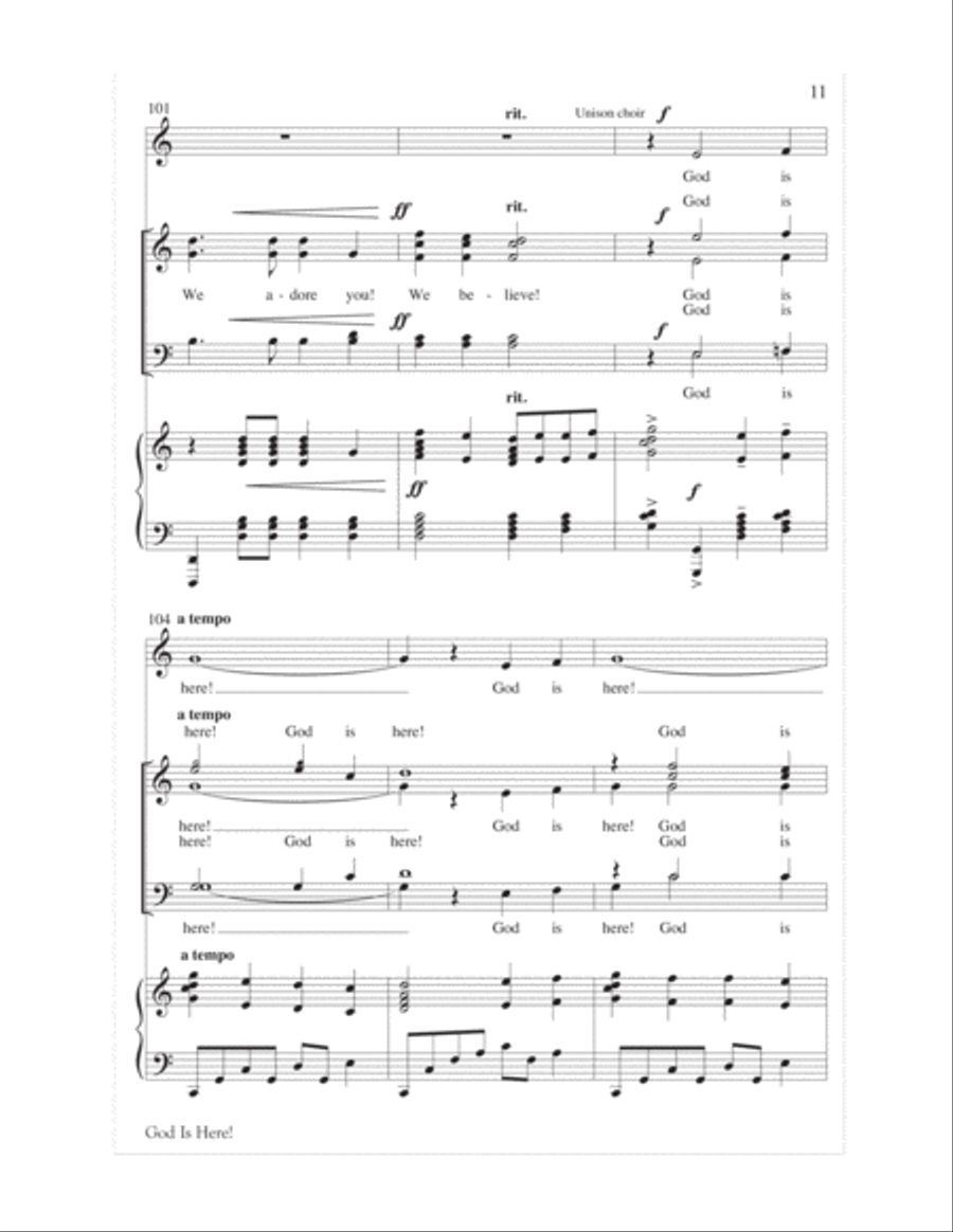 God Is Here! God Is Here! Children's Choir scores gallery preview page 11