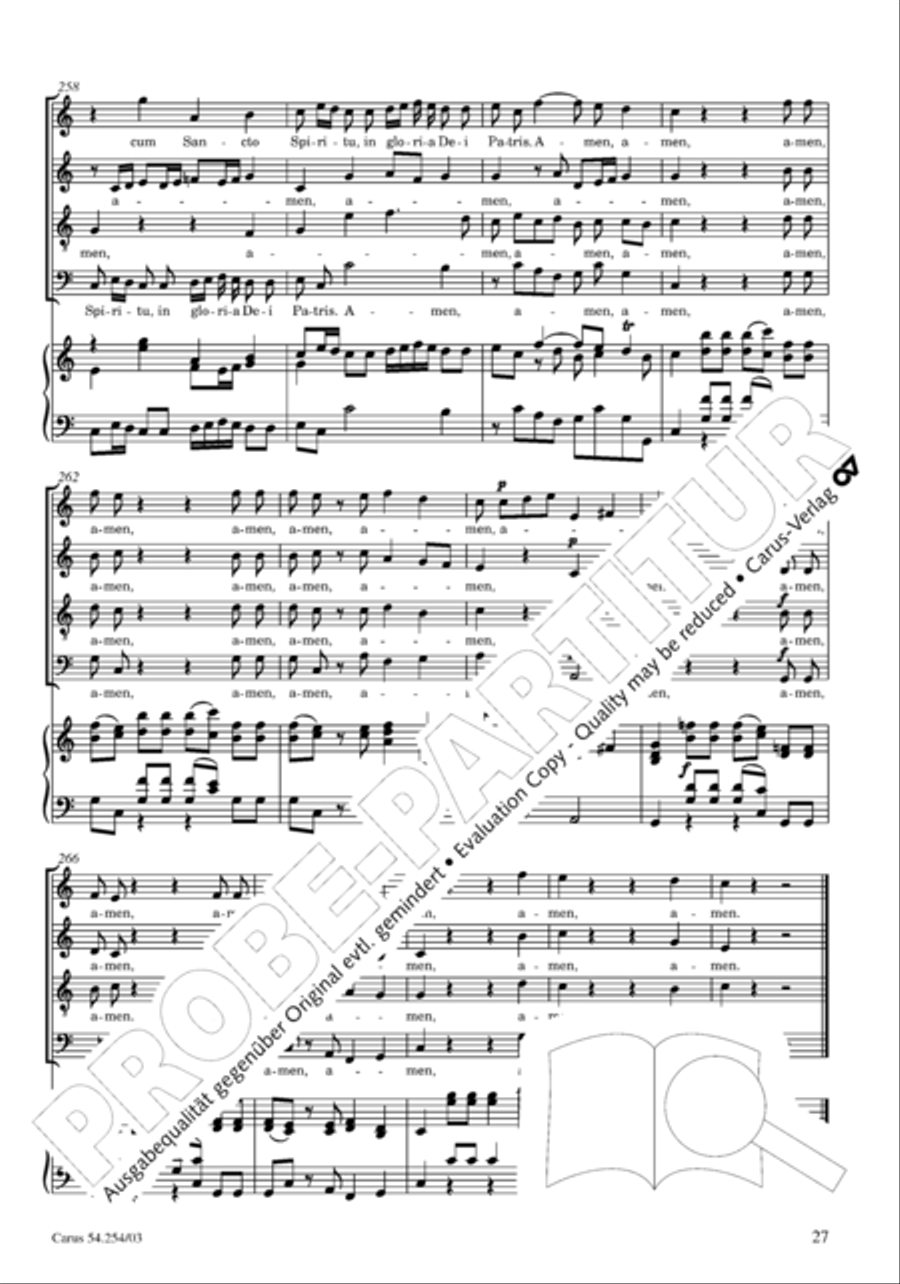 Missa Sancti Hieronymi 4-Part scores gallery preview page 28