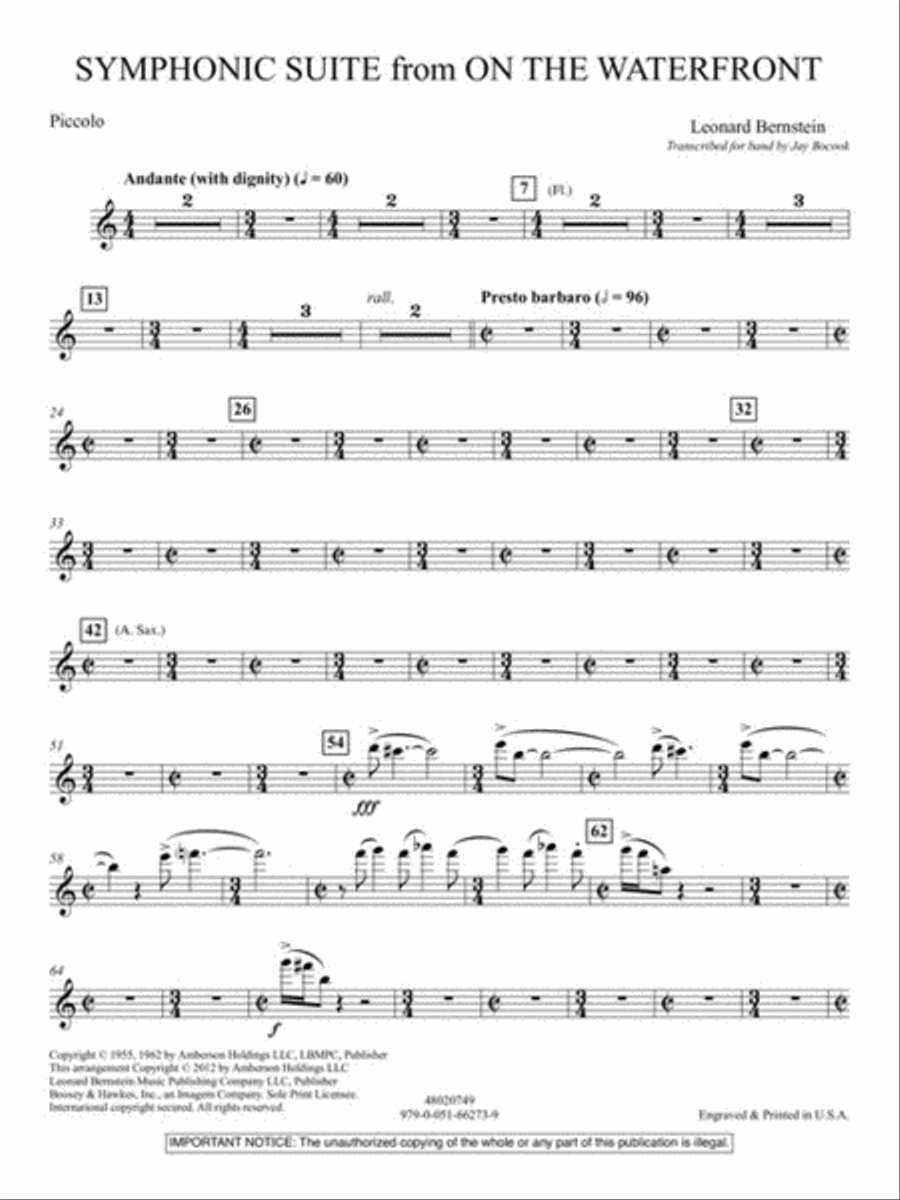 Symphonic Suite from On the Waterfront Concert Band scores gallery preview page 4