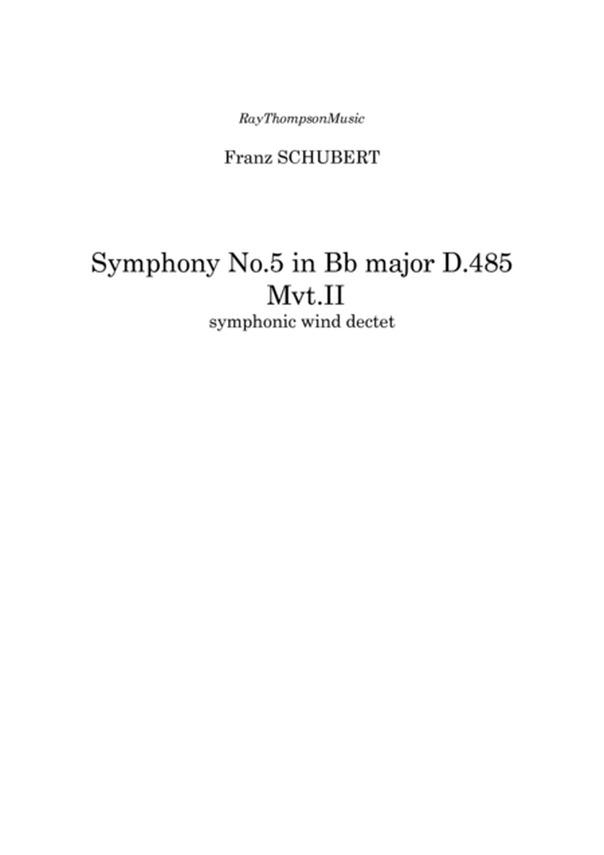 Schubert: Symphony No.5 in Bb major D.485 Mvt.II Andante - wind dectet image number null