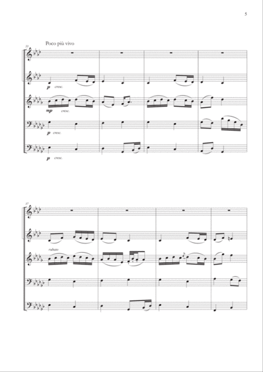 Humoresque No. 7 for Brass Quintet Brass Quintet scores gallery preview page 5