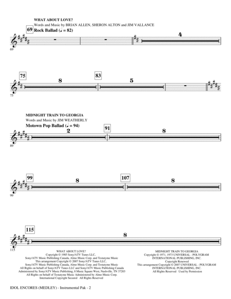 Idol Encores (Medley) - Baritone Sax