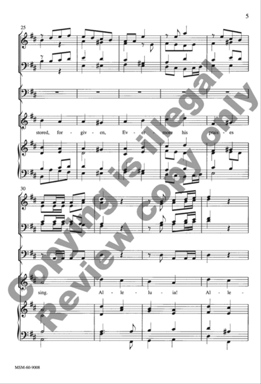 Praise, My Soul, the King of Heaven (Choral Score) 4-Part scores gallery preview page 4