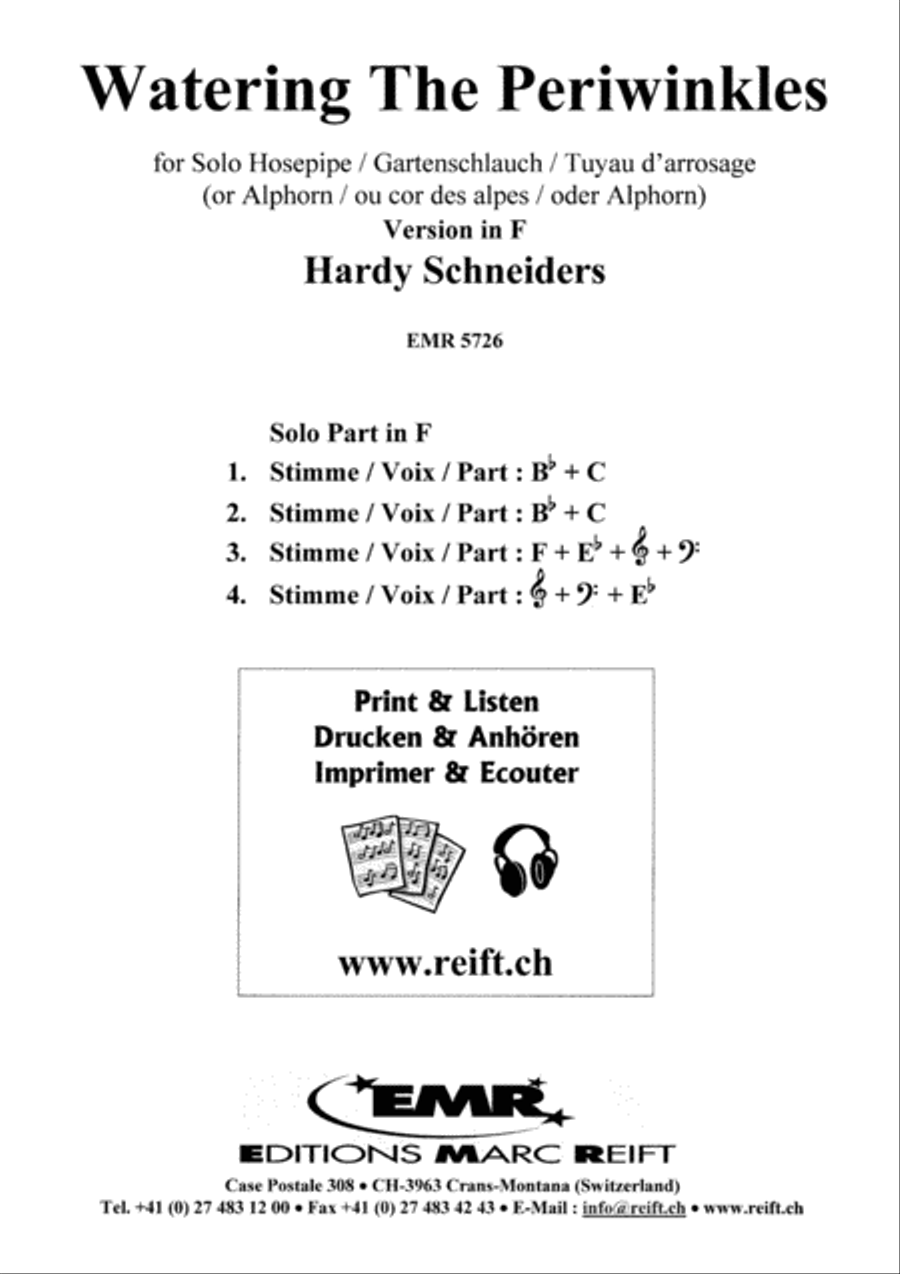 Watering The Periwinkles Brass Quartet scores gallery preview page 2