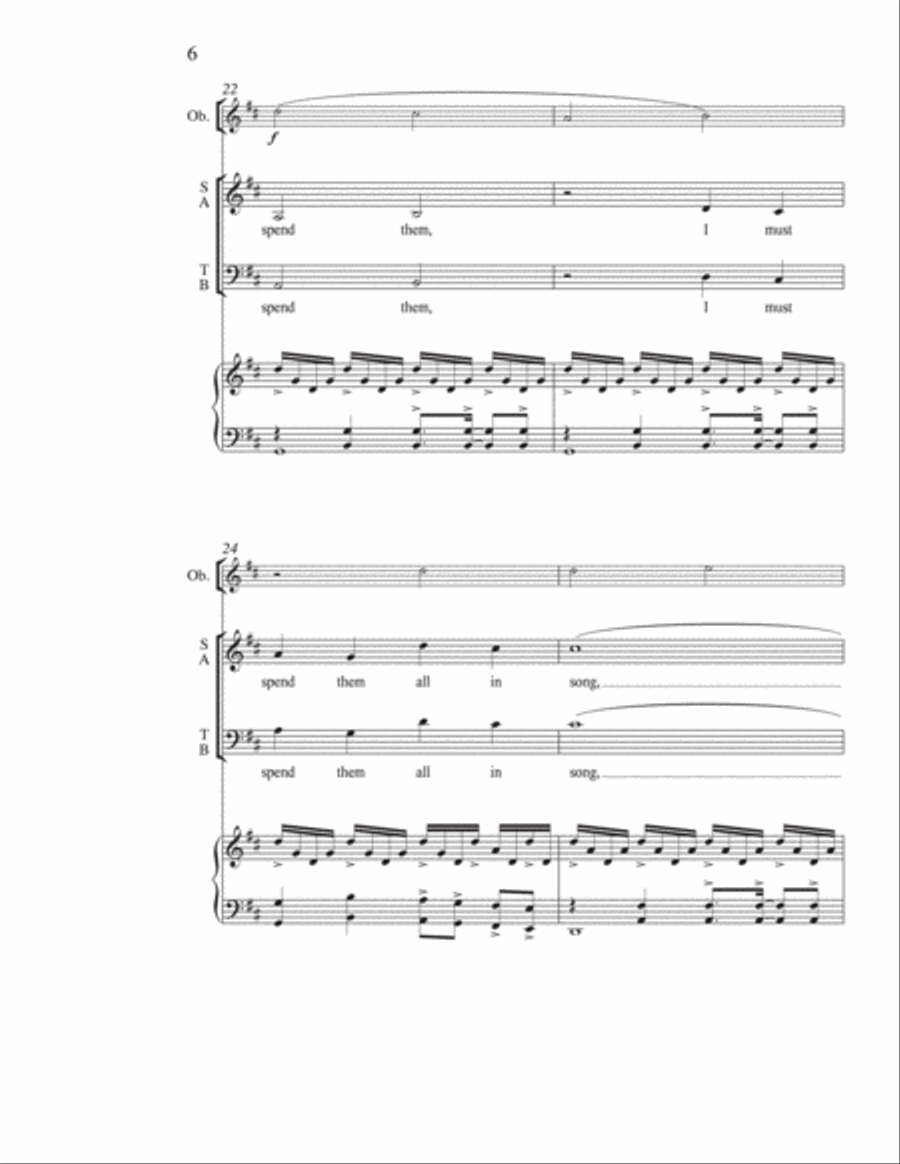 For a Breath of Ecstasy 4-Part scores gallery preview page 6