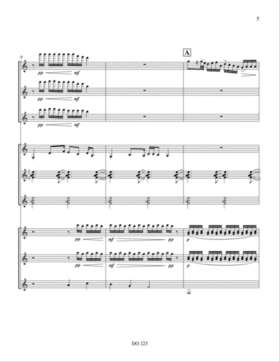 Attic (9 guit.) Guitar Ensemble scores gallery preview page 5