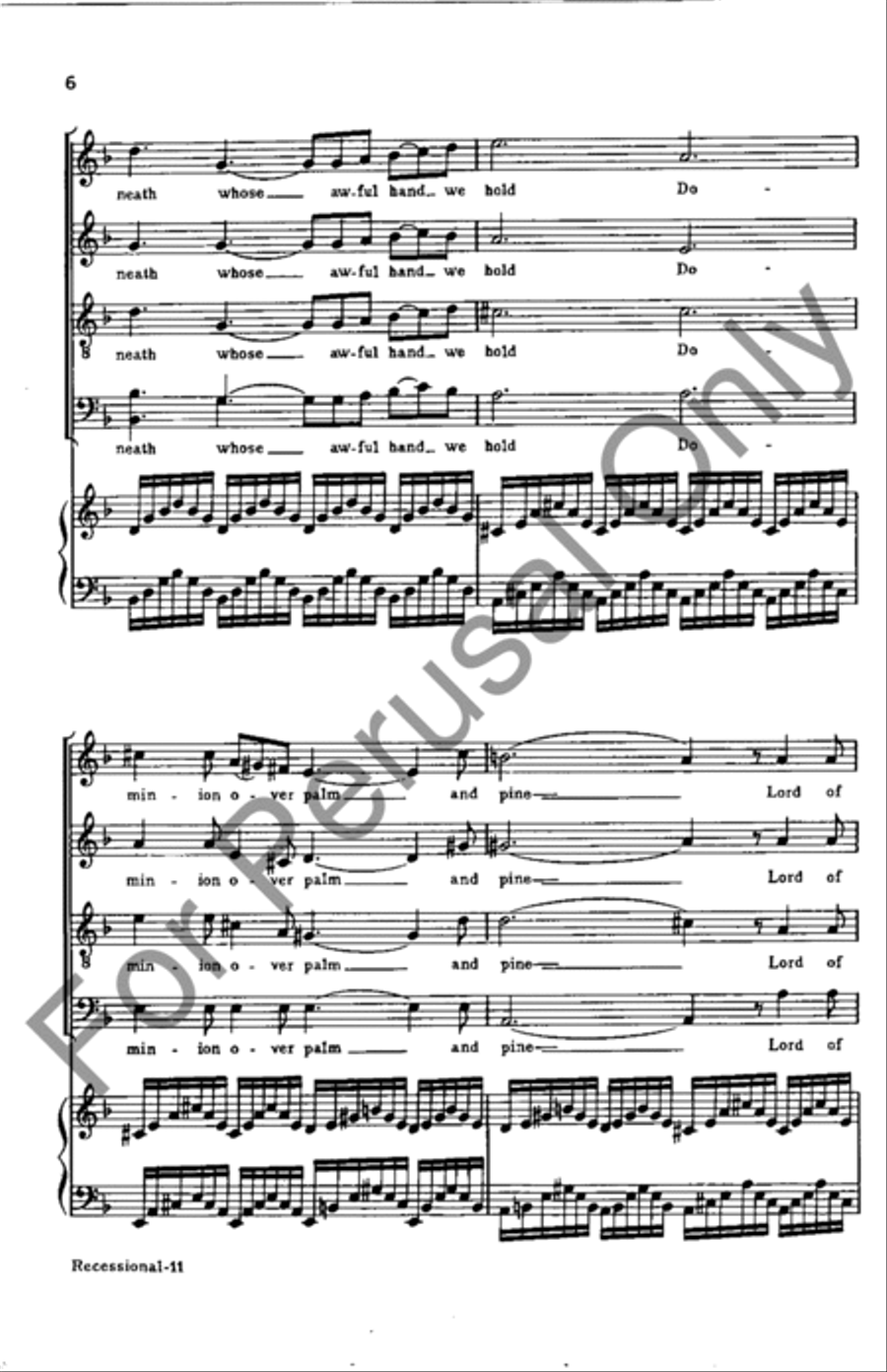 Recessional Recessional 4-Part scores gallery preview page 6