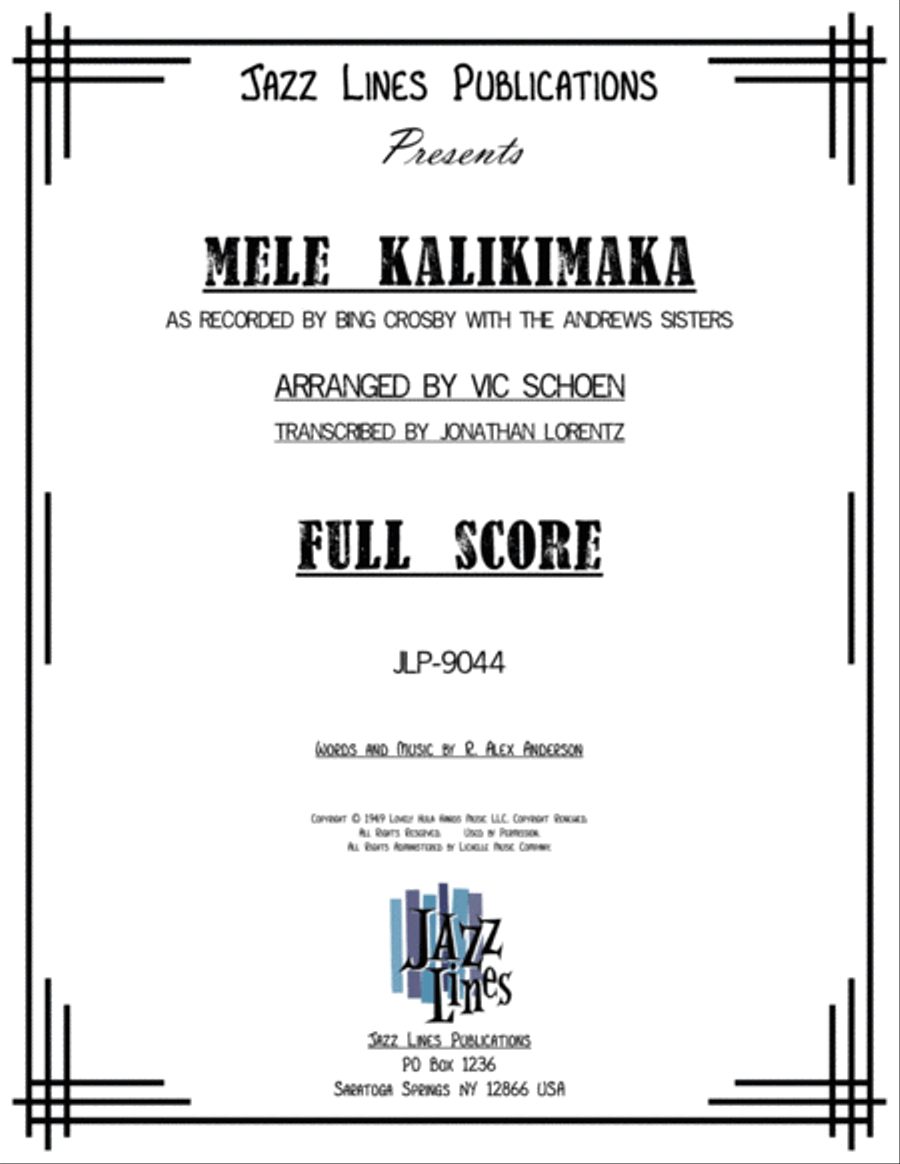 Mele Kalikimaka SSA scores gallery preview page 1