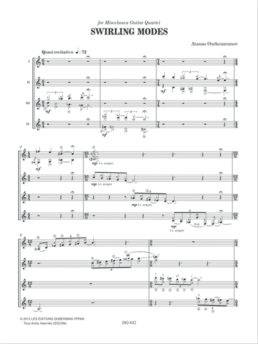 Swirling Modes Swirling Modes Guitar Ensemble scores gallery preview page 3