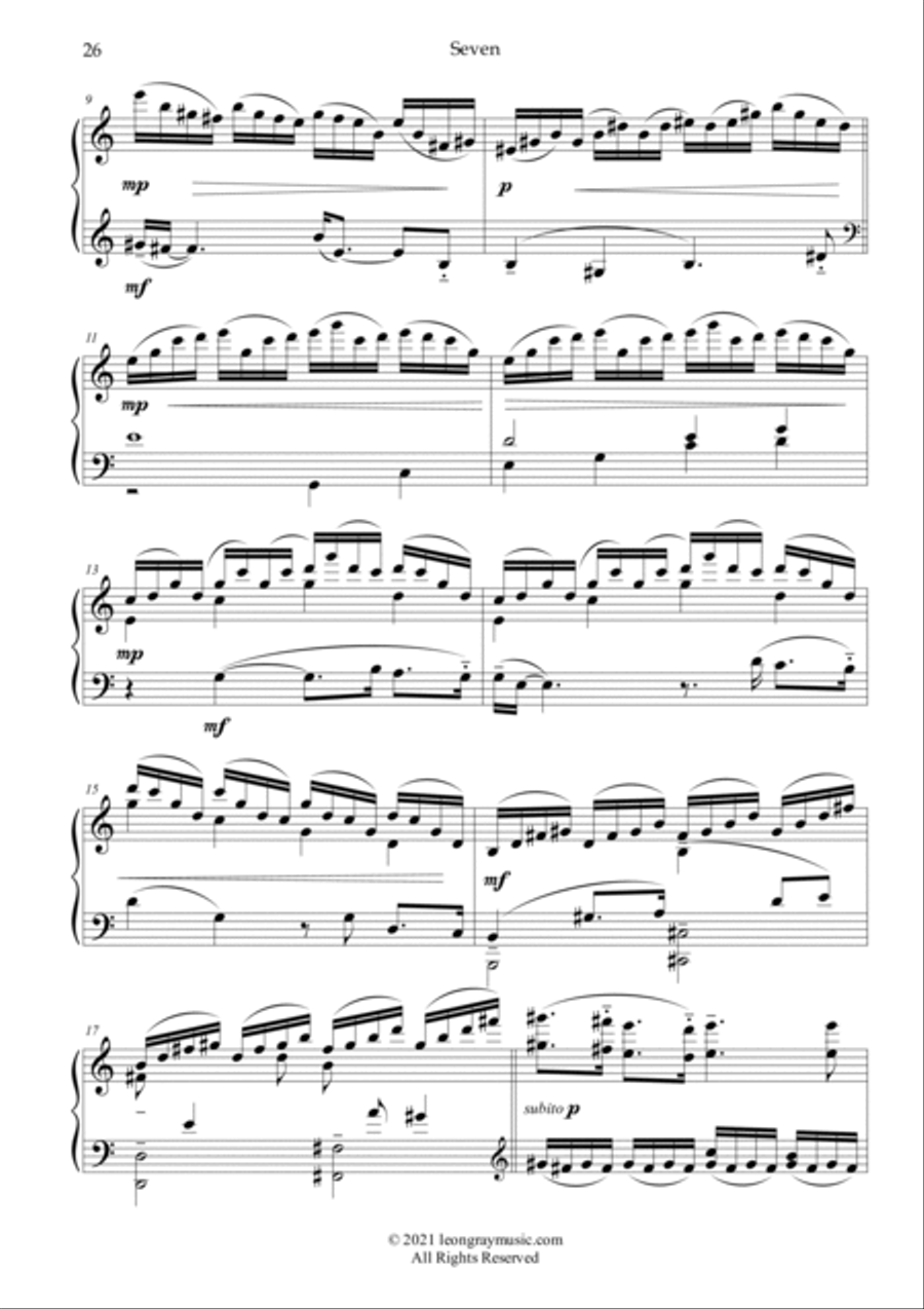By Water's Idle, On Russet Floors (No. 7), Leon Gray Piano Solo scores gallery preview page 3