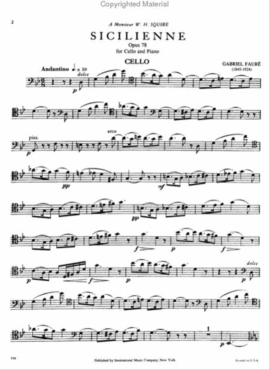 Sicilienne, Opus 78 Piano Accompaniment scores gallery preview page 2