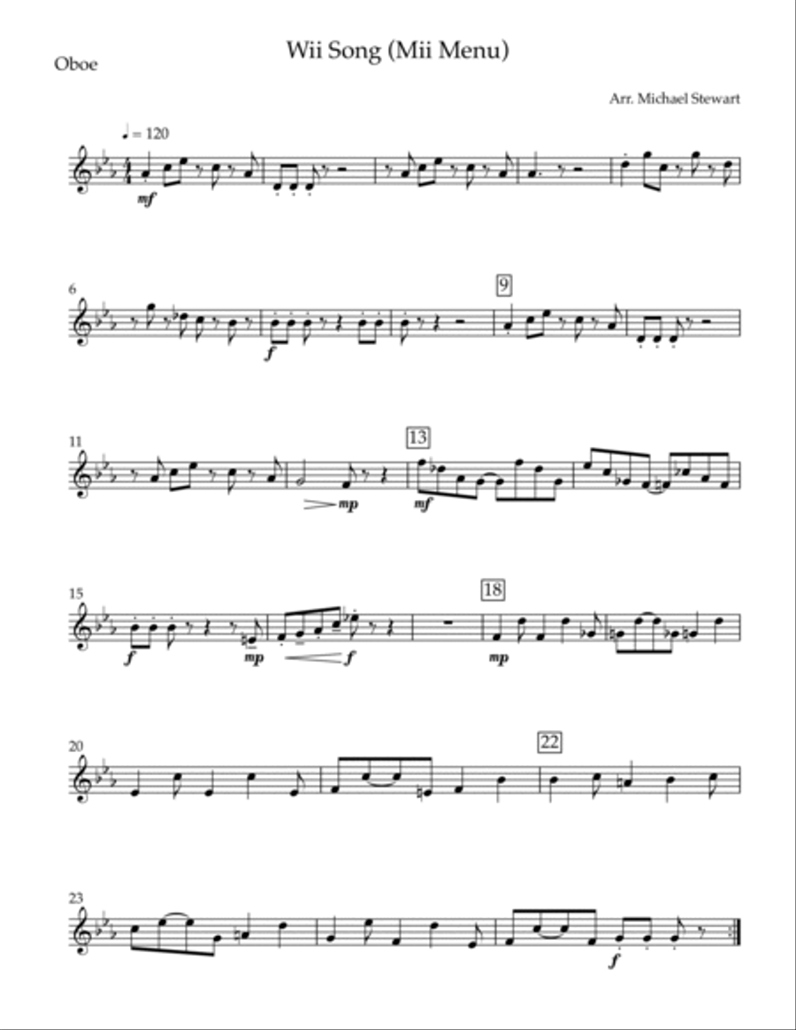 Mii Channel Theme Mii Channel Theme Large Ensemble scores gallery preview page 5