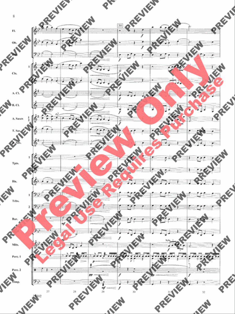 White Water Journey Concert Band scores gallery preview page 9