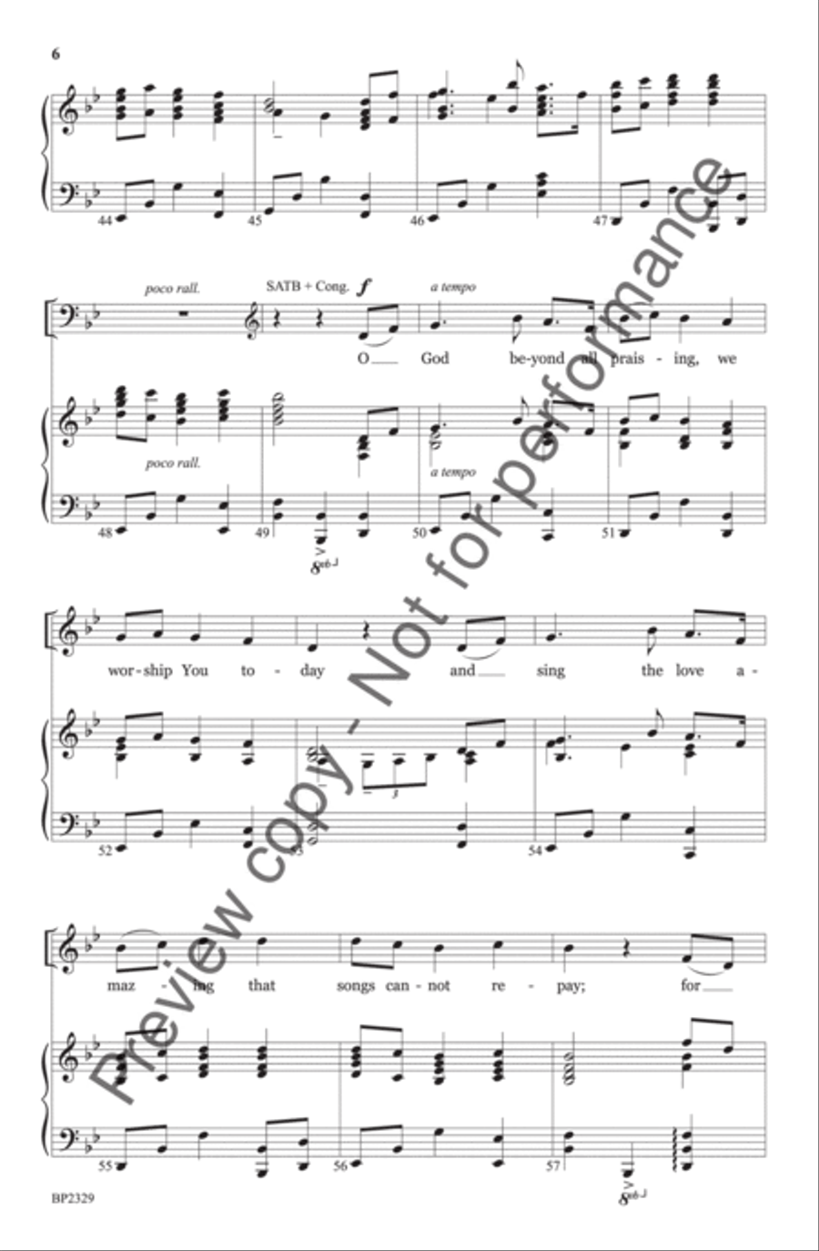 O God Beyond All Praising 4-Part scores gallery preview page 7