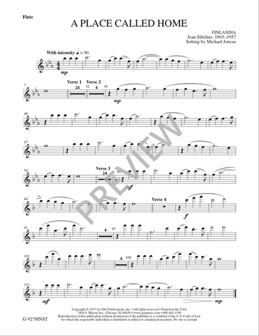 A Place Called Home - Instrument edition Flute scores gallery preview page 2