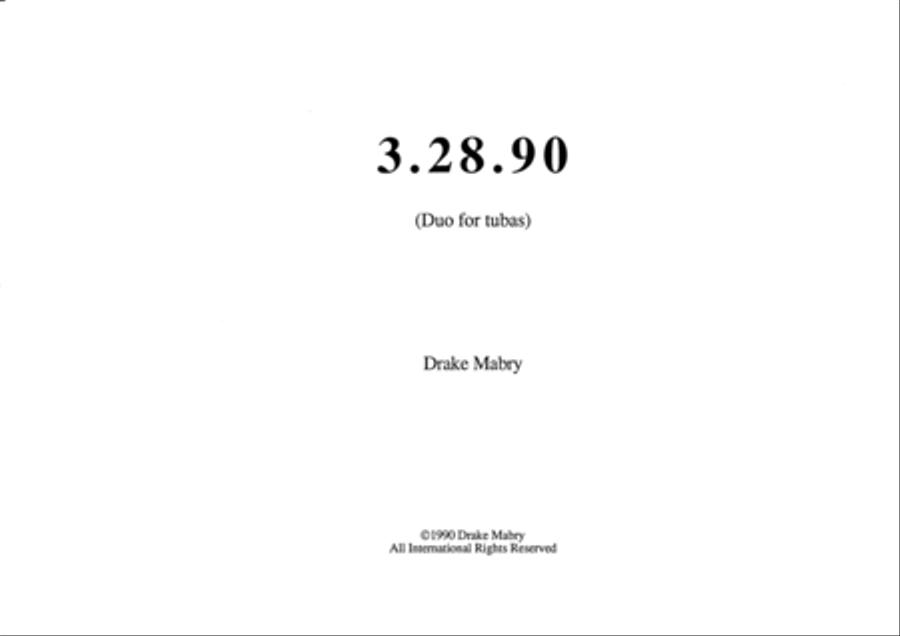 3.28.90 (tuba duo) 3.28.90 (tuba duo) Brass Duet scores gallery preview page 1