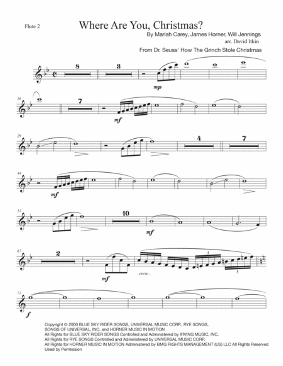 Where Are You Christmas? Full Orchestra scores gallery preview page 3