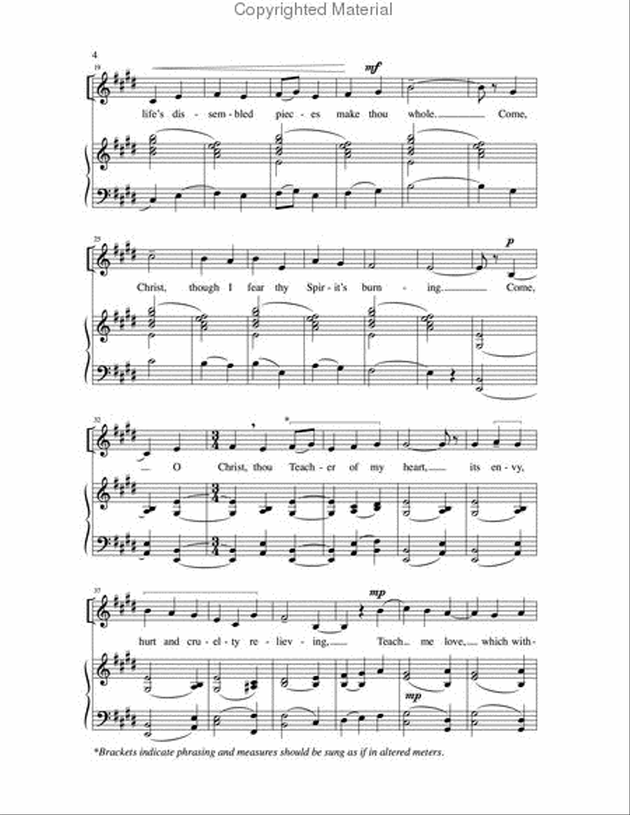 Come, O Christ 4-Part scores gallery preview page 3