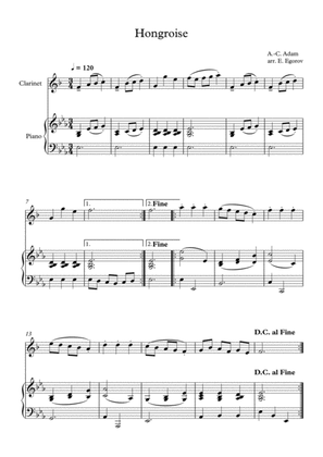 Hongroise, Adolphe-Charles Adam, For Clarinet & Piano