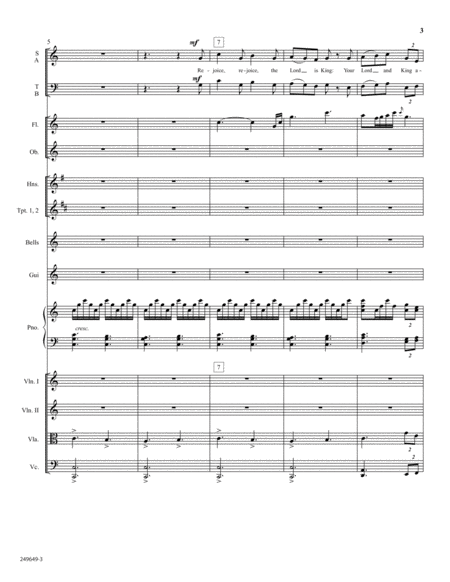 Rejoice, the Lord Is King - Orchestral Score and Parts