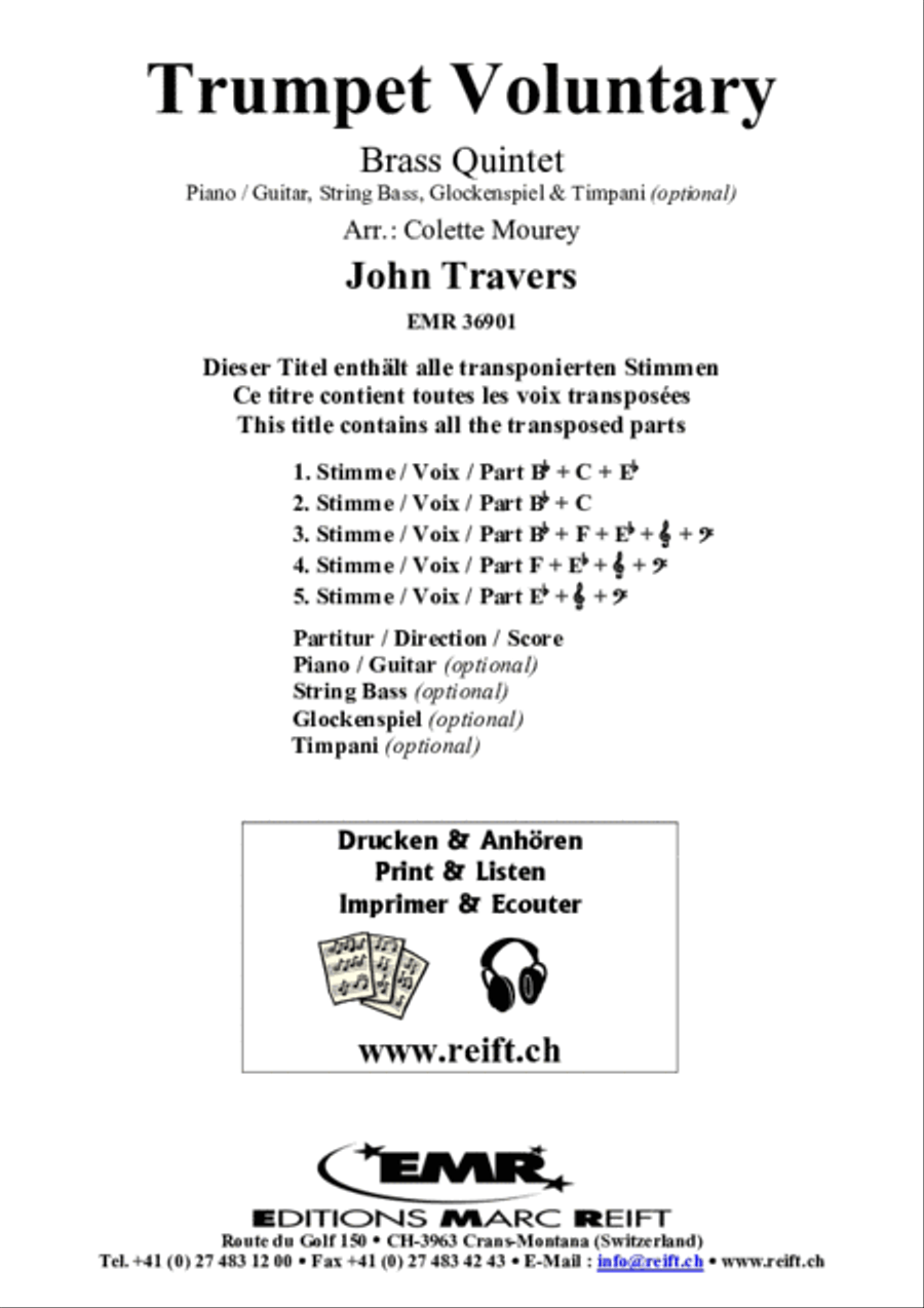 Trumpet Voluntary Brass Band scores gallery preview page 2