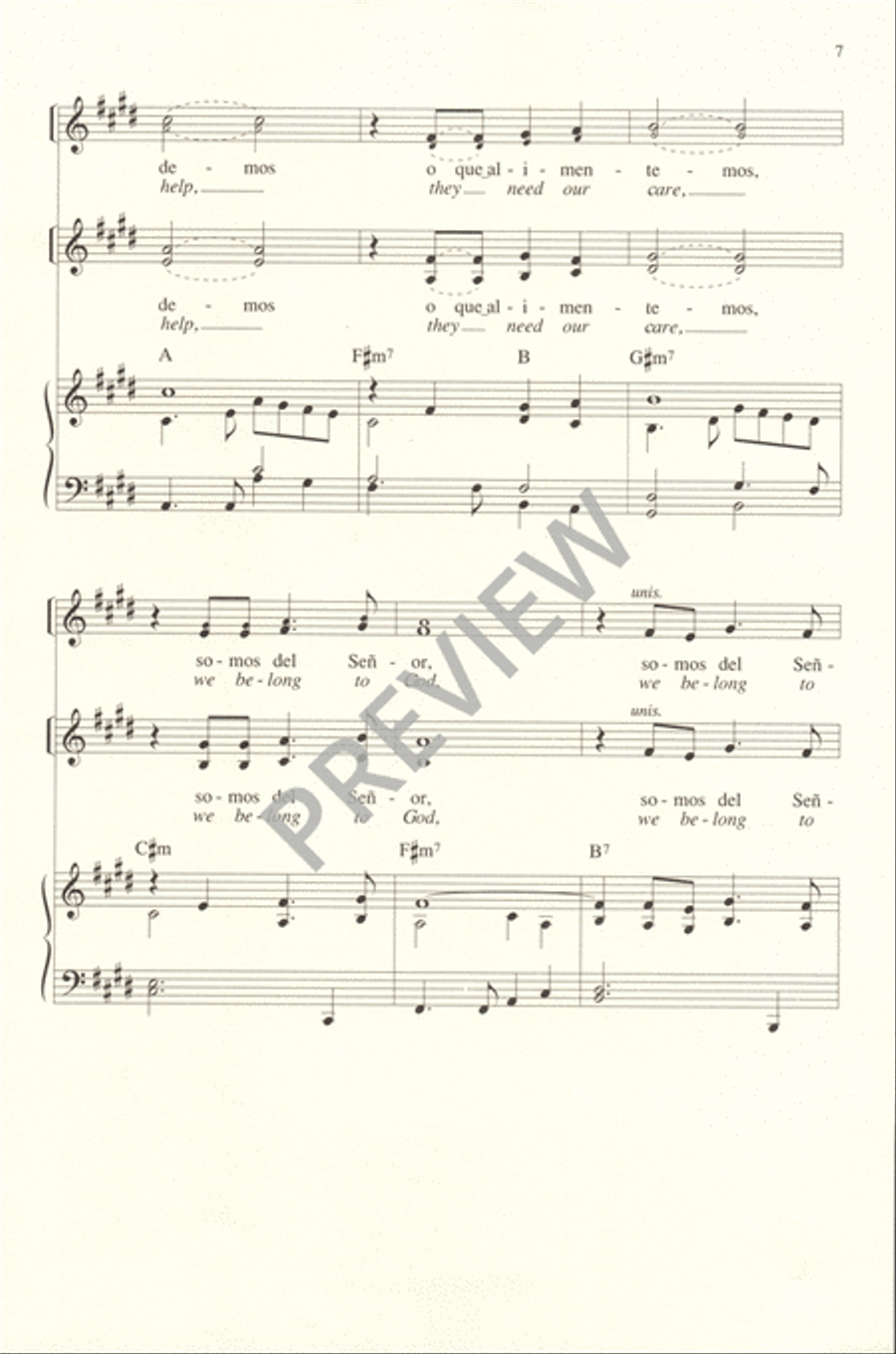 Pues Si Vivimos 3-Part scores gallery preview page 7