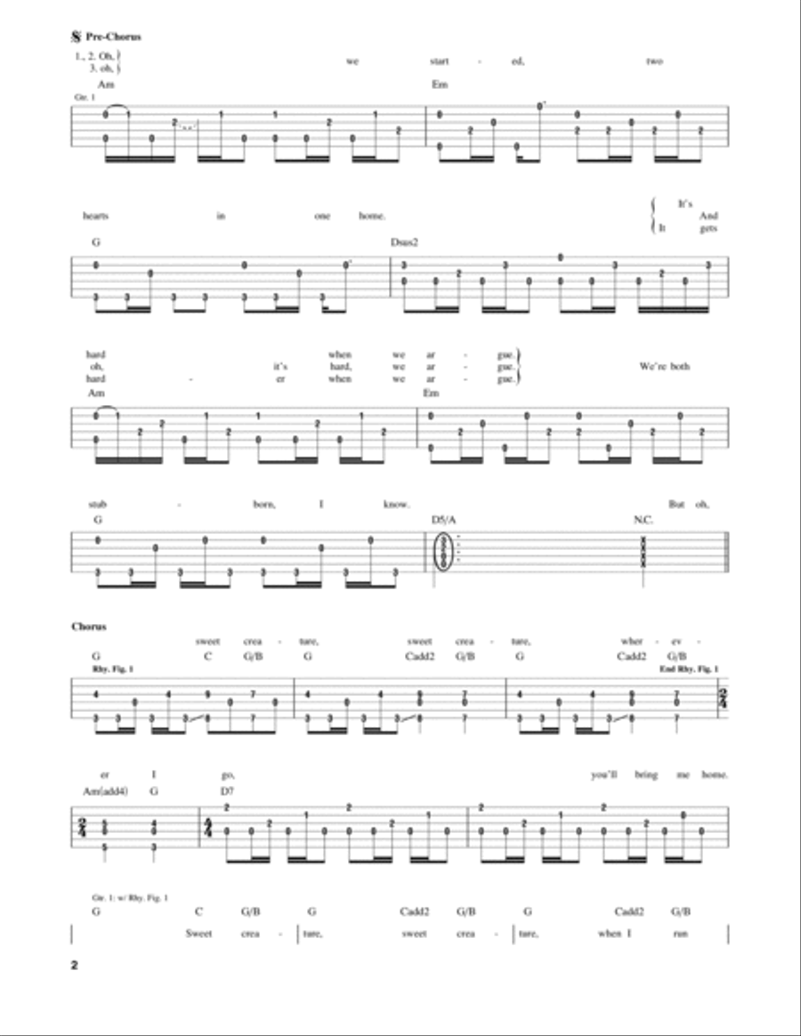 Sweet Creature Electric Guitar scores gallery preview page 2