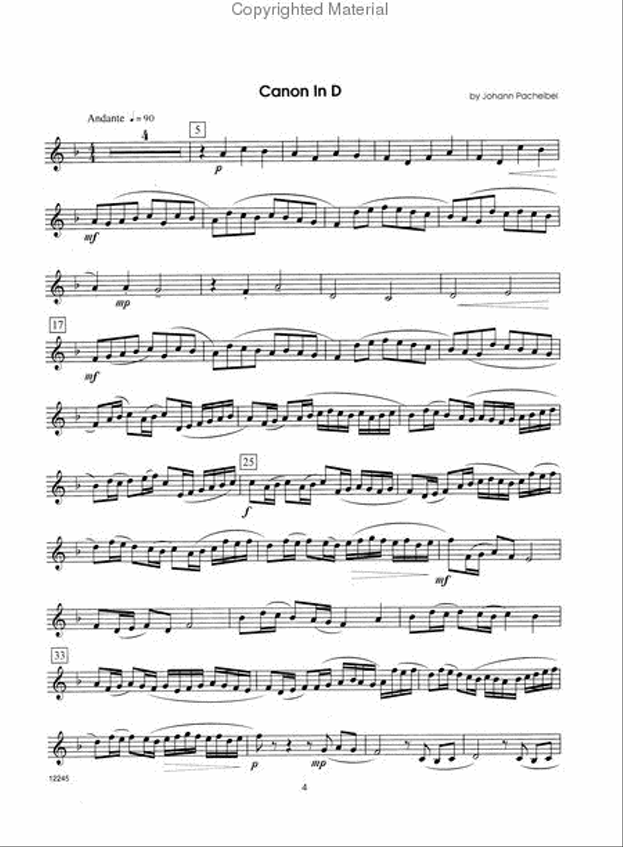 Wedding Masterworks - Horn In F book & MP3's Horn Solo scores gallery preview page 4