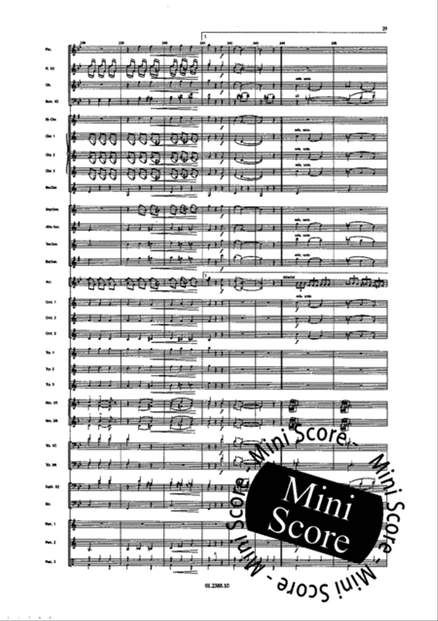 Paris Chansons Concert Band scores gallery preview page 35