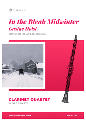 Book cover for In the Bleak Midwinter arranged for Clarinet Quartet by Hugh Levey